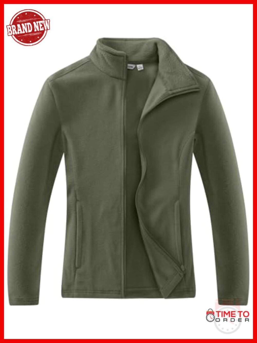Lightweight Warm Zip Up Long-Sleeve Soft Polar Fleece Jacket